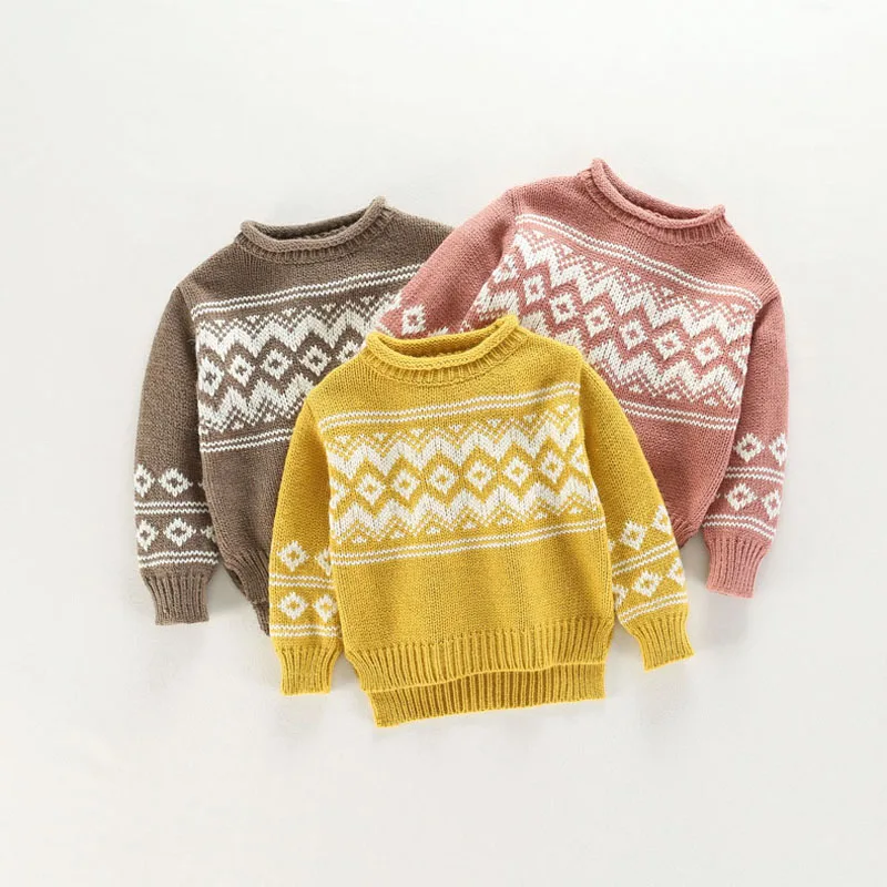 Casual Winter Boys Cardigan Long Sleeve V-Neck Striped Sweater for Girls Infant Toddler Boys Cloths