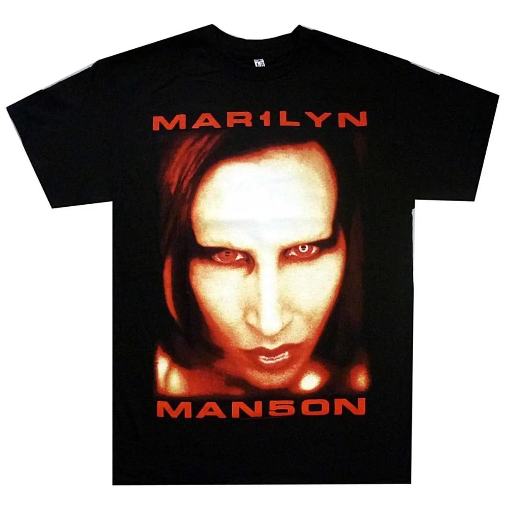 T Shirt Hip-Hop Marilyn Manson Bigger Than Satan S M L XL Official Tshirt Band New T-shirt Hot Sale Tees | Мужская одежда