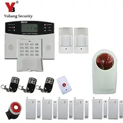 Yobangsecurity 433 мГц Беспроводной GSM сигнализация Системы для дома из металла Дистанционное управление ЖК-дисплей Дисплей клавиатура голосовые
