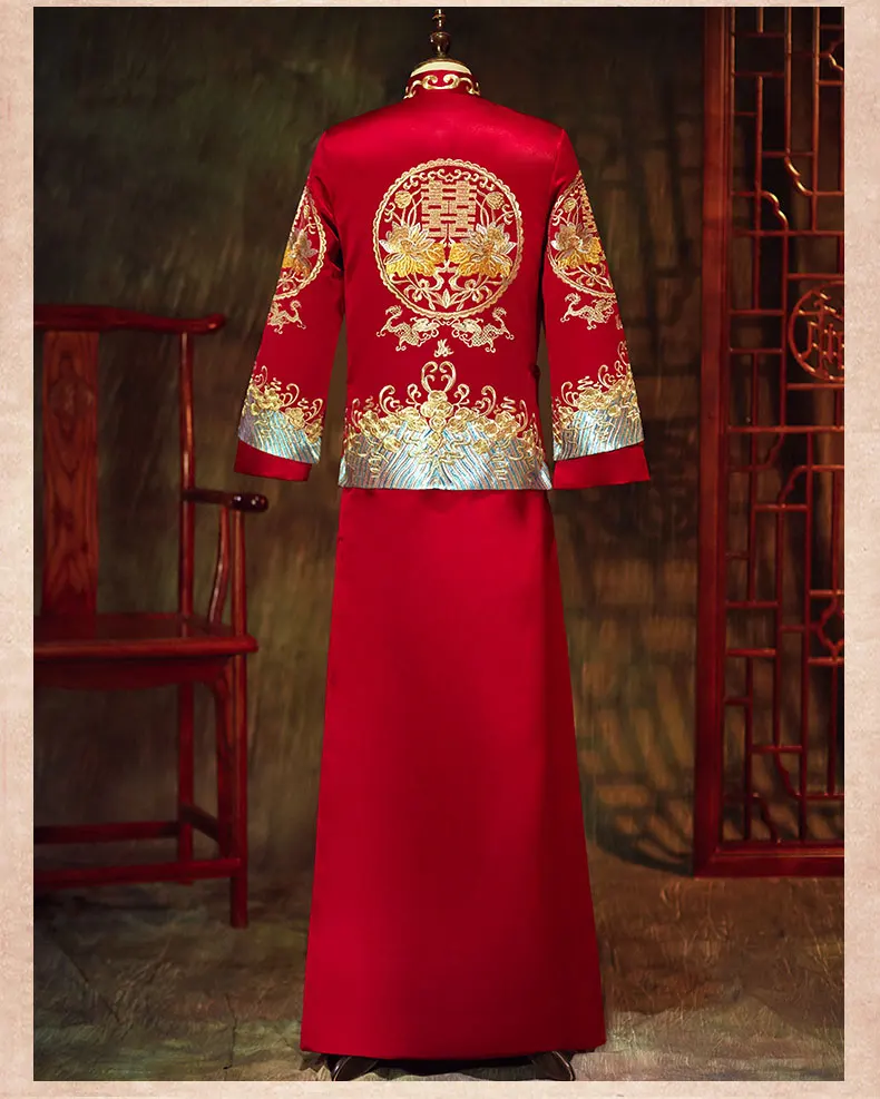 Venda quente Chinês Casamento Tradicional Vestido Longo
