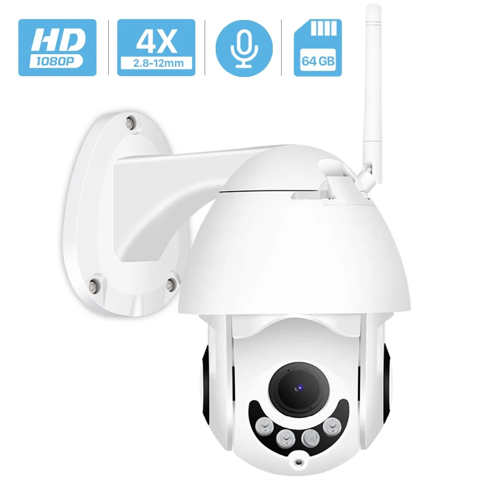 

1080P PTZ Wifi IP Camera Outdoor 5X Optical Zoom Speed Dome Wifi Camera 2MP IR 50M Night Vision Audio ONVIF Wireless IP Camera
