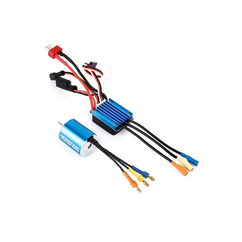 2430 7200KV 4P Sensorless Brushless Motor+25A Brushless ESC for 1/18 RC Car Motor-in Parts