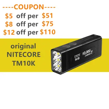 

NITECORE TM10K 10000 Lumens CREE XPH35 HD Highly energizing and revolutionary 21700 battery High Brightness level customization