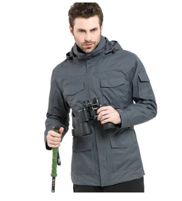 

Outdoor 2 Pcs set Men Winter Jacket Windbreaker Coat Hiking Climbing Male Softshell Autumn Waterproof Trekking Camping Fishing