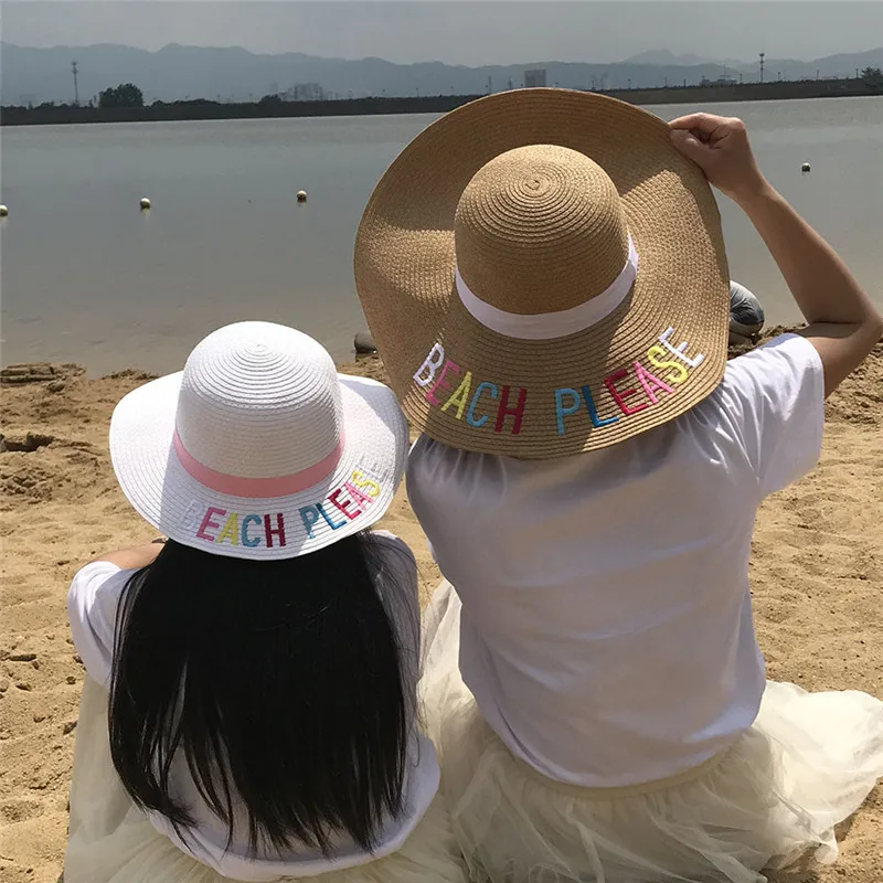 

Kids boys Bucket Hat Strawhat Sunhat Mom Daughter summer beach Sun Hat Word Fishing Caps Baby Fisherman women Beach Basin hats