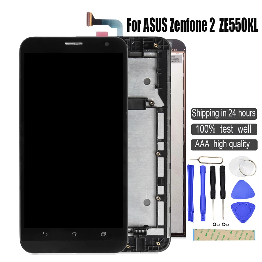 

New ORIGINAL 5.5inch Display For ASUS Zenfone 2 Laser ZE550KL LCD Display Touch Screen with Frame Replacement Parts