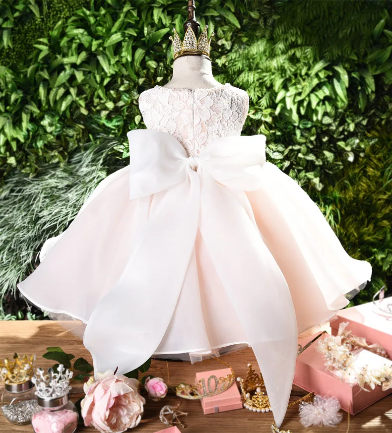 Платье-пачка с цветочным узором для девочек белое платье-пачка принцессы длиной до щиколотки для девочек, платье для свадебной вечеринки детские пышные бальные платья