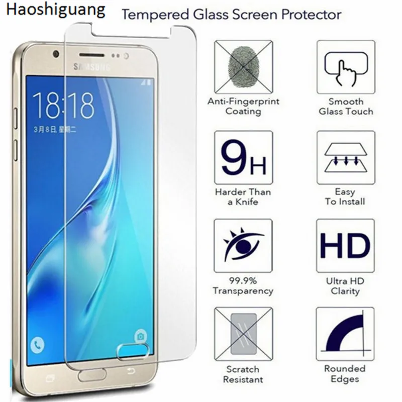 SM-J700F SM-J700H Защитная пленка для экрана из закаленного стекла Samsung Galaxy J7 Verre Trempe