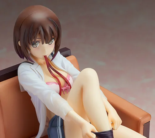 

ALEN 1/7 Scale Sexy PVC Action Figure Megumi Kato Okigaechuu Change dresses On the sofa Ver Alphamax Kurehito Misaki Model toys