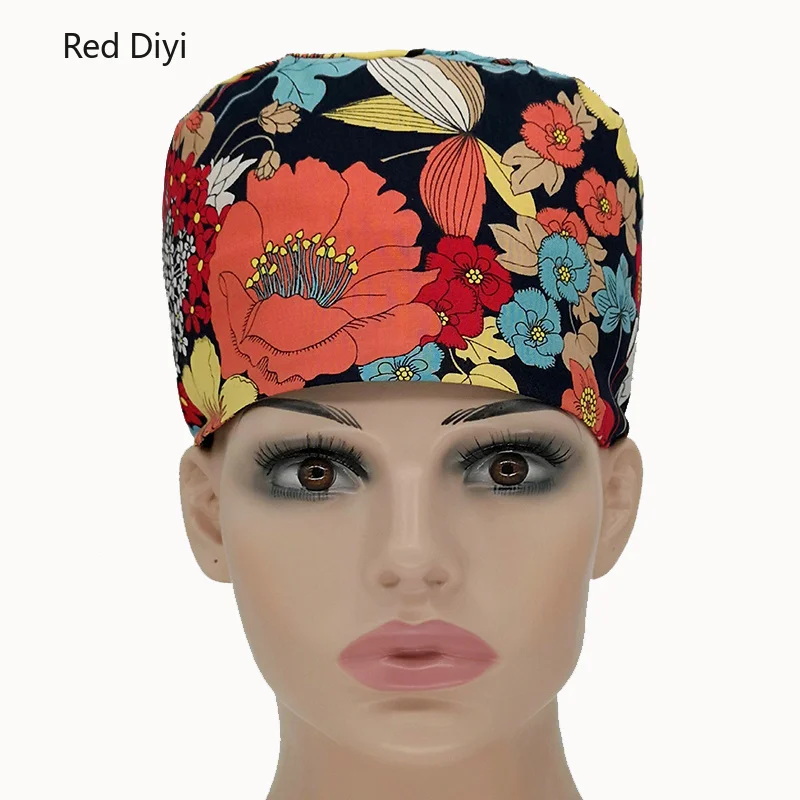

Medical surgical cap 100% cotton dental operation hat scrub hats lab clinic doctor nurse caps