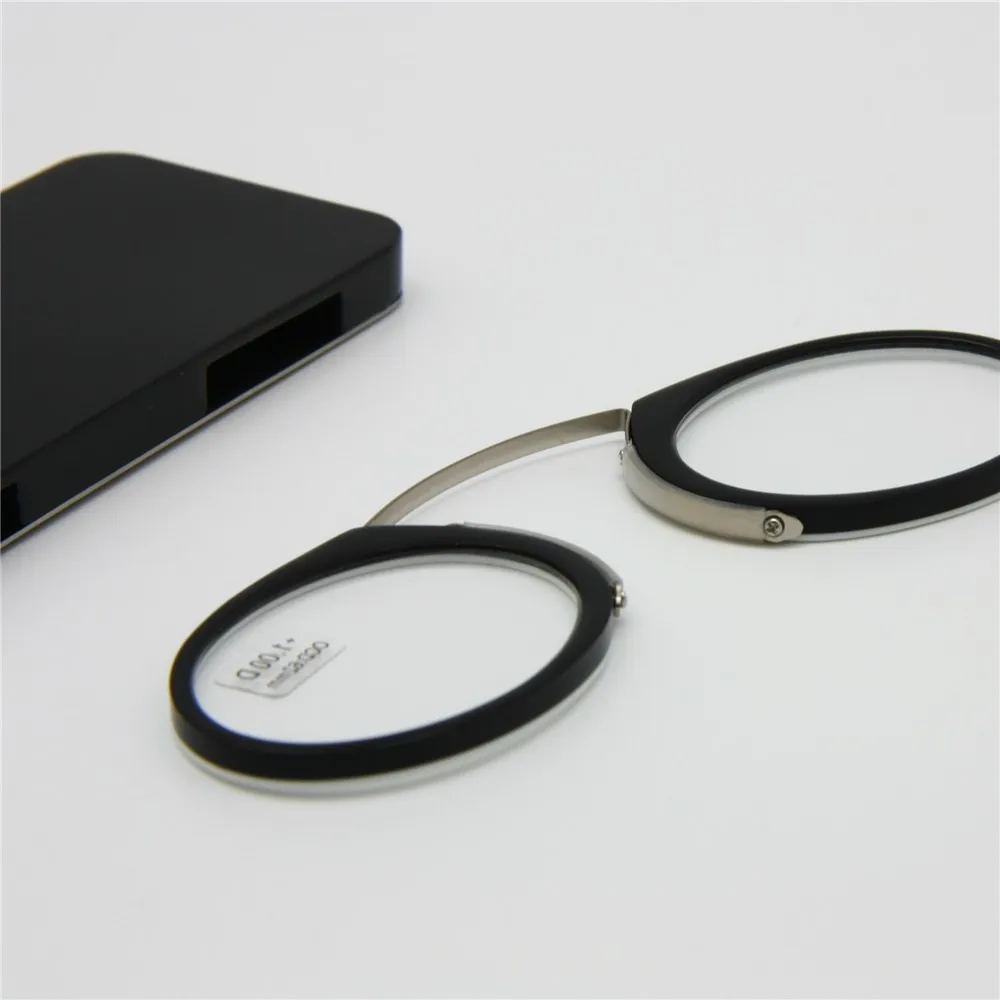 Очки для чтения в носу+ 1,0 до+ 3,5, портативный аварийный SOS кошелек ридер зажим для носа с Чехол