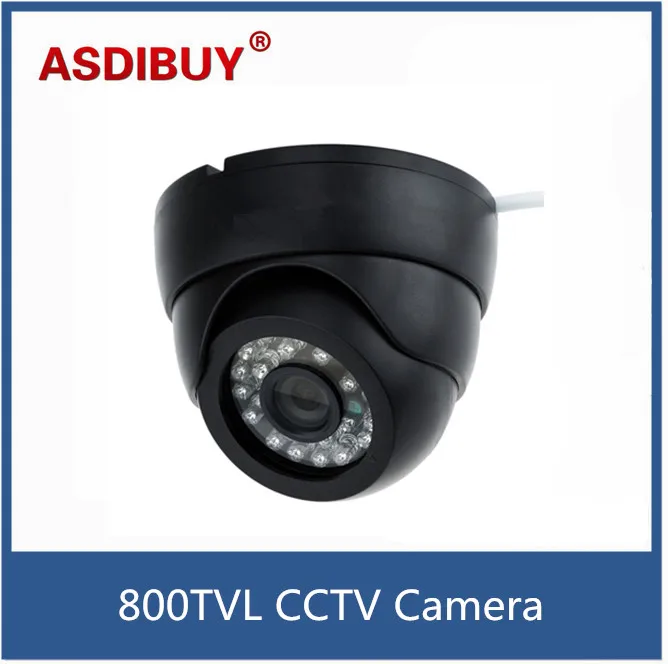 1/4" Color CMOS CCTV Camera 800TVL High Resolution 24 IR LEDS Wide Angle Security Surveillance