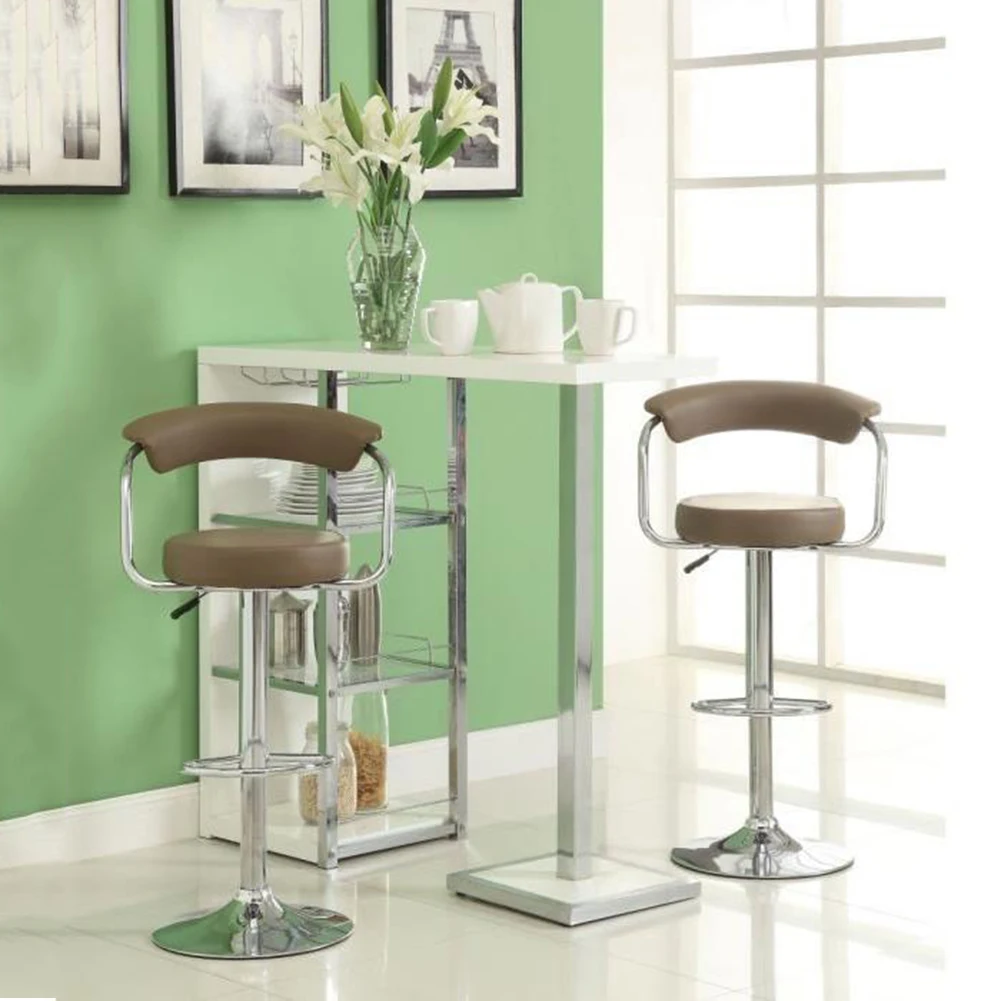 

JEOBEST 2pcs Leather Swivel Bar Stools Chairs Height Adjustable Pneumatic Counter Pub Bar Chair Free Shipping in France HWC