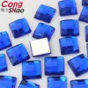 Cong Shao 100 Uds 12mm Faceted Square colorido flatback diamantes de imitación de acrílico piedras elegantes y cristales bricolaje traje accesorios ZZ731 ► Foto 3/6