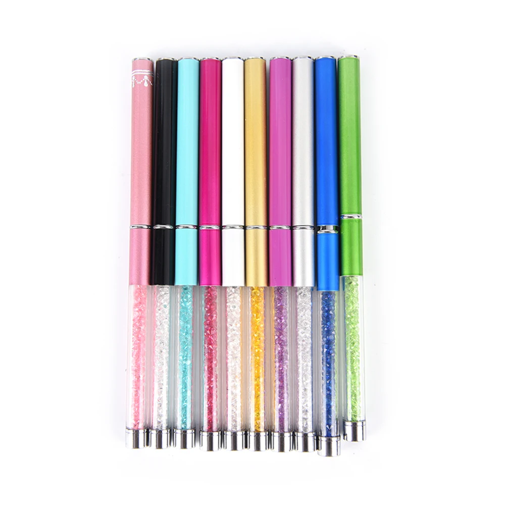 1PCS Rhinestone Eye wands applicator spooler eyelash extension eyelashes brow comb Newest Style Nail Art Brush | Красота и здоровье