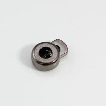 

10pcs Black Gun Stopper Spring Toggle Buckle Button Single holes Cord Locks Clasps Drawstring Stops End Sewing Clasp