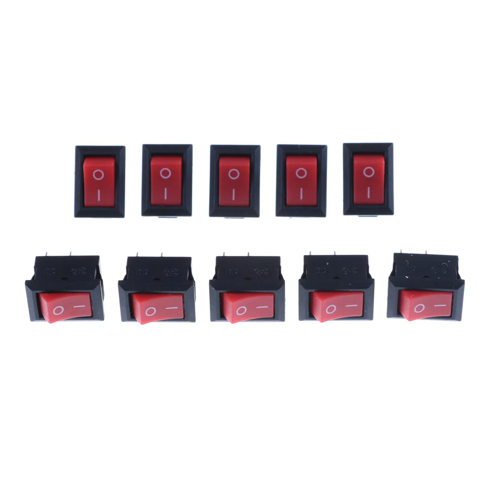 10 шт./лот Клавишные переключатели 2 Pin 10x15 мм SPST вкл/выкл паяльный терминал лодка