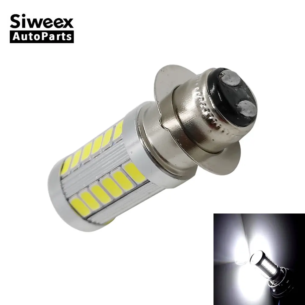 1 Pair PX15d 33 SMD H6M LED Foglight Fog font b Lamp b font Auto Motorcycle