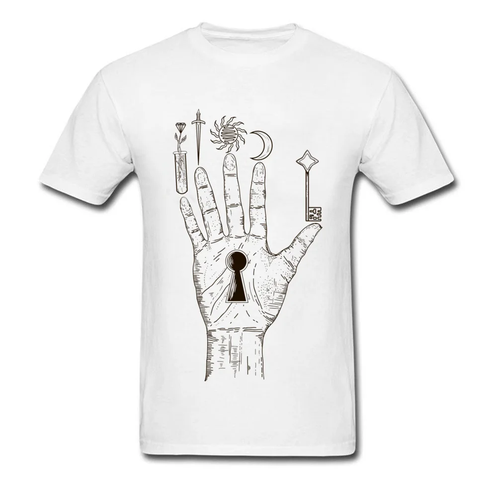 100% Cotton Boy Short Sleeve Alchemy palm Tshirts Fitness Tight Tees Newest comfortable O Neck Tee-Shirts Free Shipping Alchemy palm white