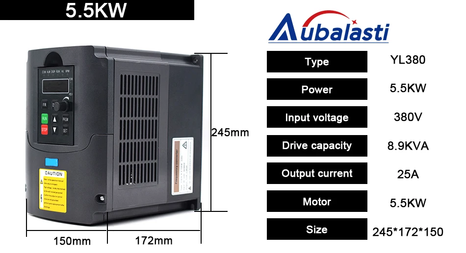 Aubalasti инвертор 3kw4kw 5.5kw7.5kw 380 В преобразователь частоты однофазный вход и 3 фазы выход 400 Гц 7A использование для станка с ЧПУ