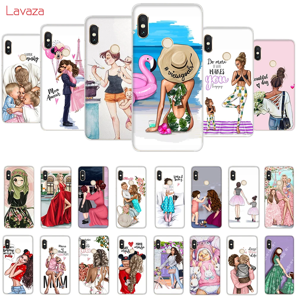 

Lavaza Fashion Black Baby Mom Girl Hard Case for Huawei Mate 10 20 P9 P10 P20 Lite Pro P smart for Honor 8X 10 Lite Cover