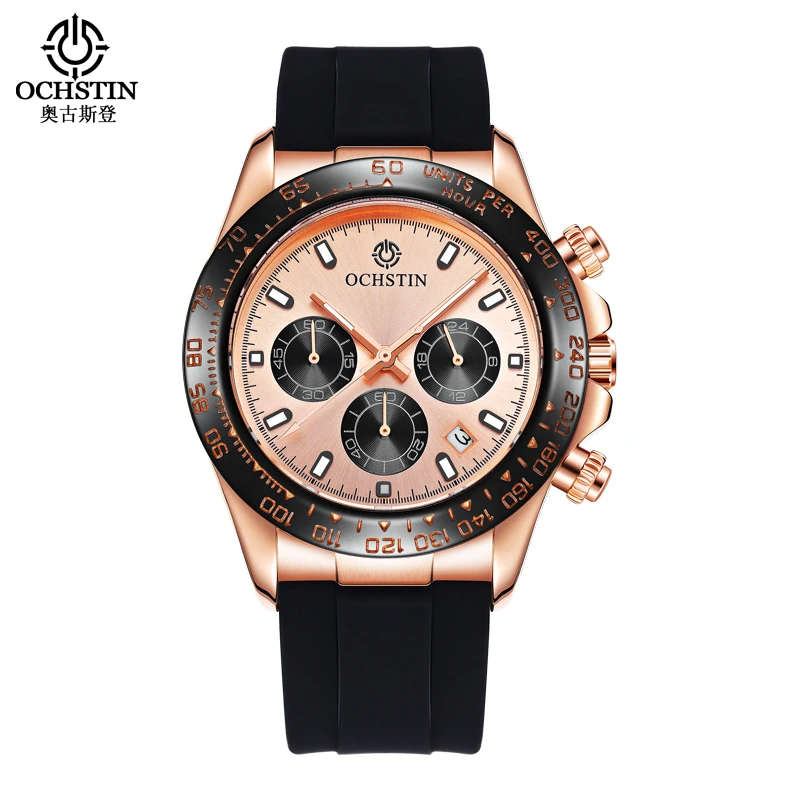 

Men Watches Luxury Brand OCHSTIN Multi Function Mens Sport Quartz Watch Man Waterproof leather Business Clock Male Wristwatch