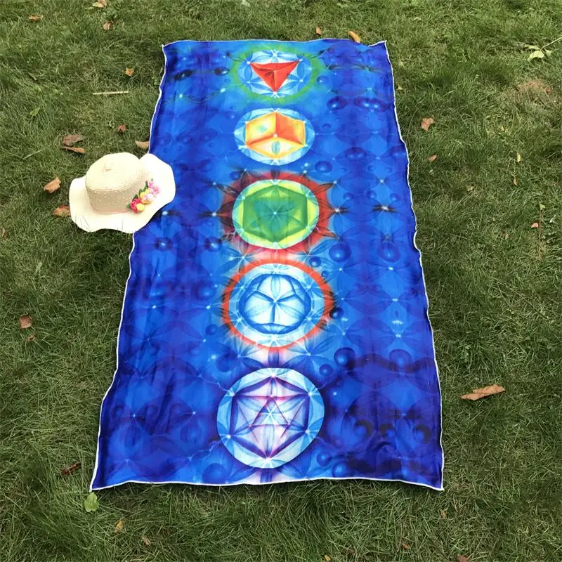Günstige Bessere Qualität Aus Mikrofaser Böhmen Indien Mandala Decke 7 Chakra Regenbogen Tapisserie Strand Handtuch Yoga Matte