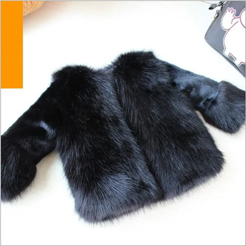 2018 Autumn And winter New Baby Children's Clothing Imitation Fox Fur Faux Coat Korean Girls Single-breasted Overcoat QV338 | Детская