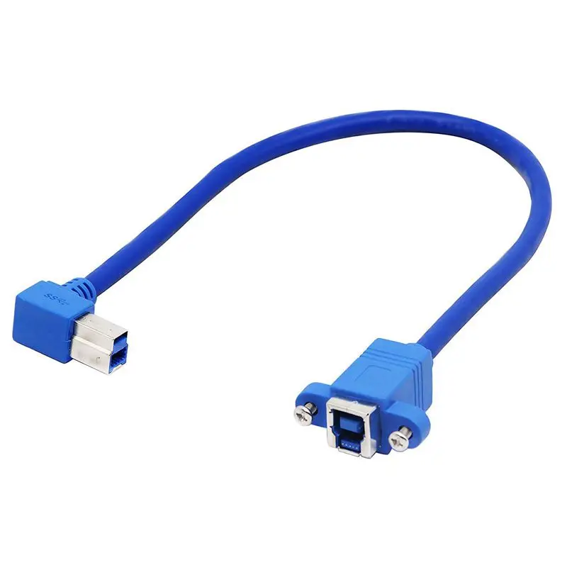 90 градусов правый угловой USB3.0 Тип B папа к Женский удлинитель с панельным