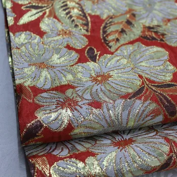 

CF211 1Yard 73cm Floral Filigree Chinese Wedding Dress Fabric Purl Chinese Cheongsam Fabric Jacquard Brocades Home Textile Cloth