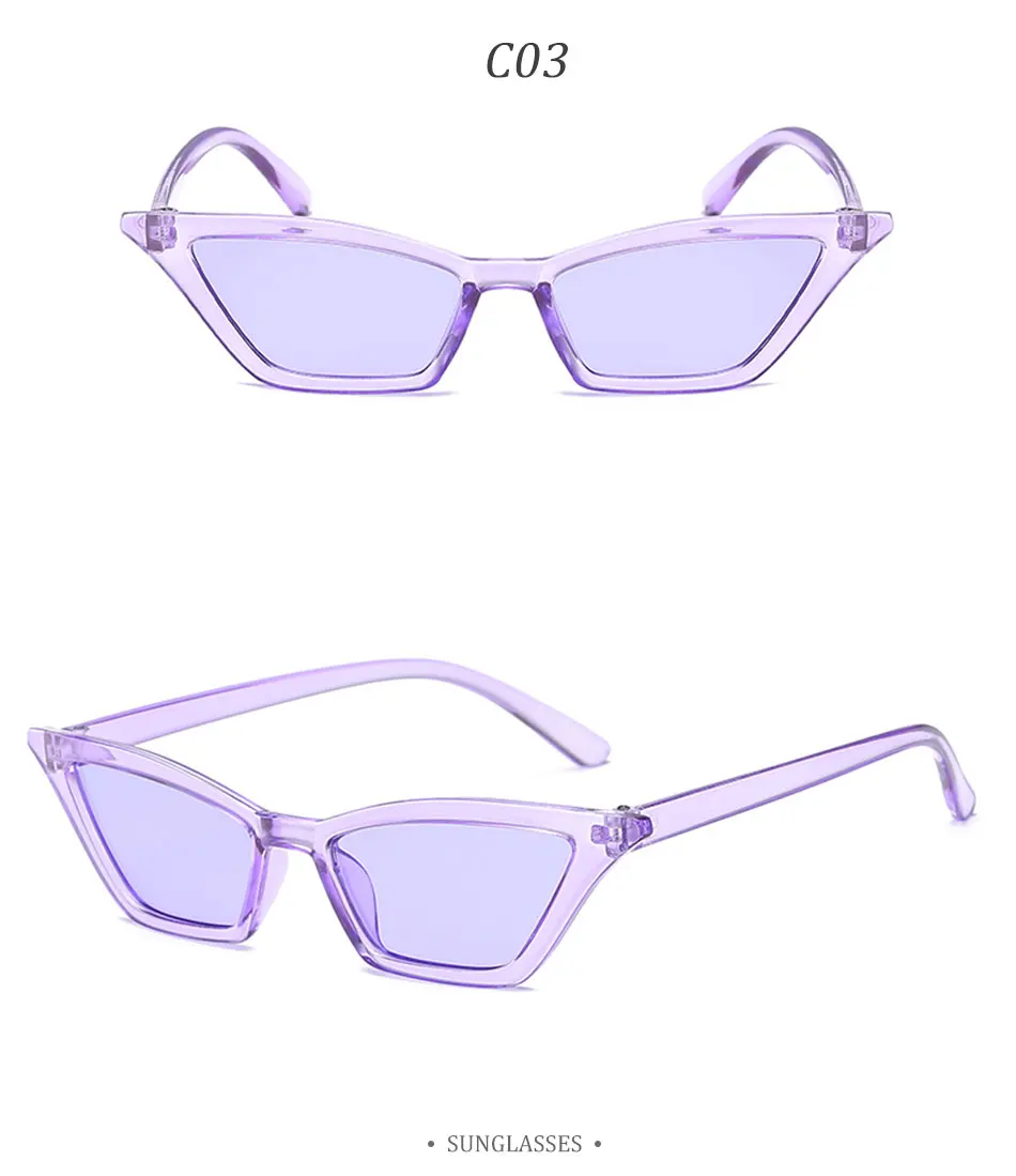 Новые модные сексуальные солнцезащитные очки кошачий глаз, женские маленькие ретро солнечные очки Cateye розового цвета, женские винтажные очки 90 s, очки с защитой от уф400 лучей