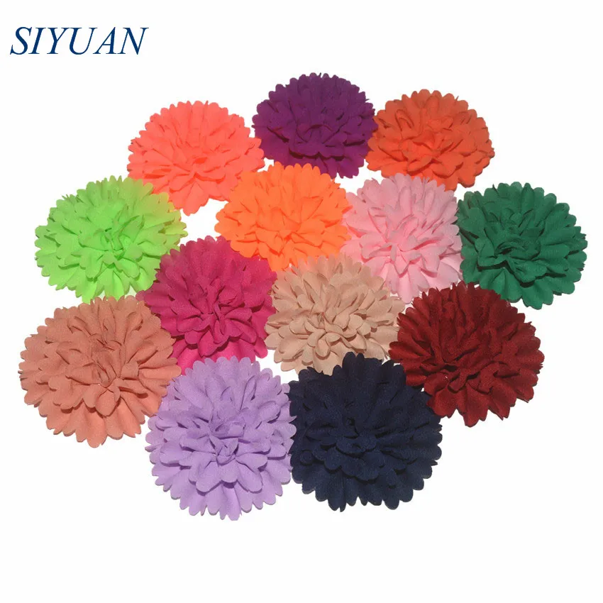 New Arrival Girls 3'' Multilayer Felt Flower Fabric Flowers for
