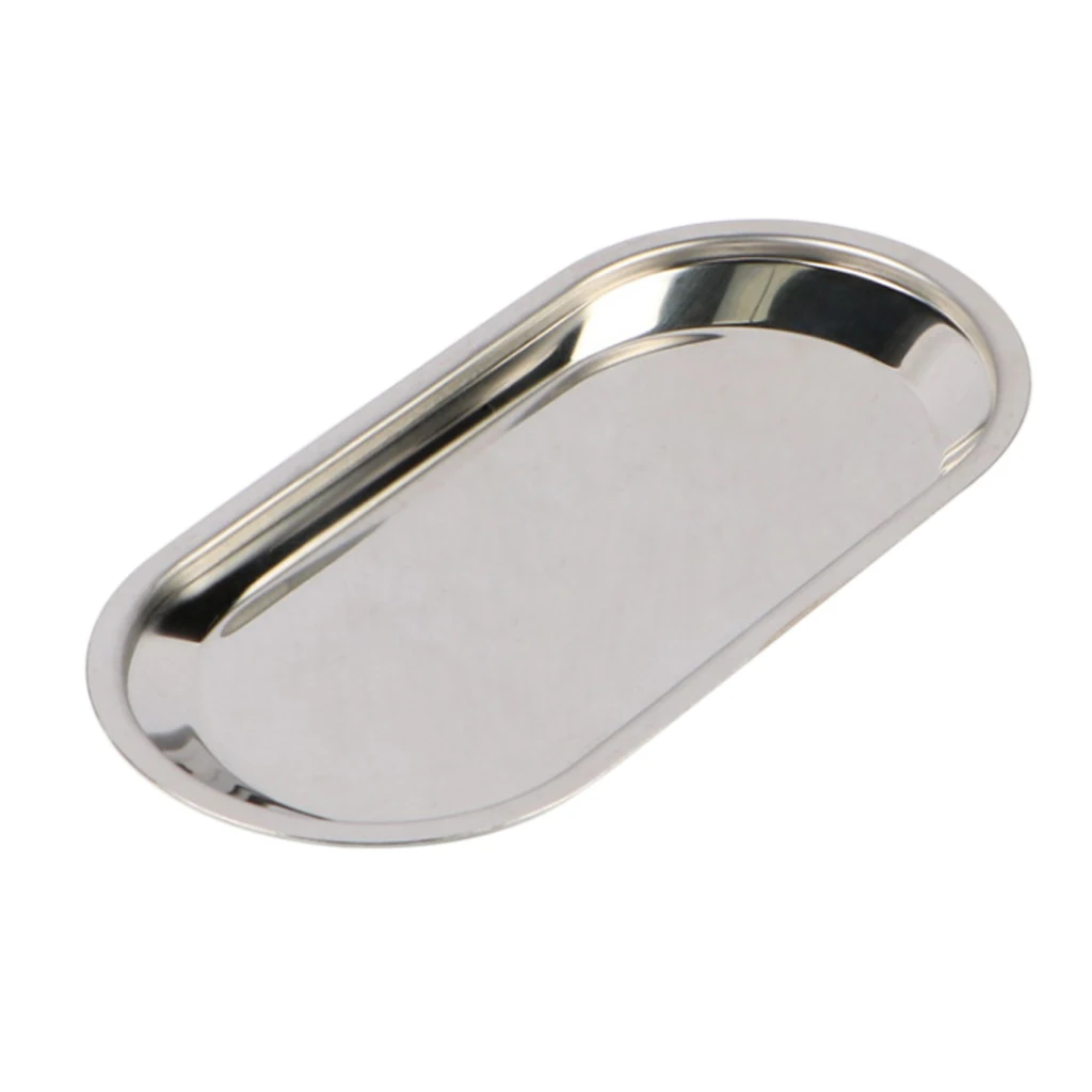 Stainless Steel Towel Tray Storage Tray Metal Dish Plate Tea Storage Container for Fruit Cosmetics Home Kitchen Use