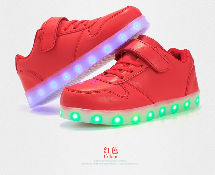 children's shoes for sale Size 25-37 Children Led Light Up Sneakers Luminous Sneakers for Boys Girls Hook Loop Glowing Shoes Kids Casual Shoes with Light extra wide fit children's shoes