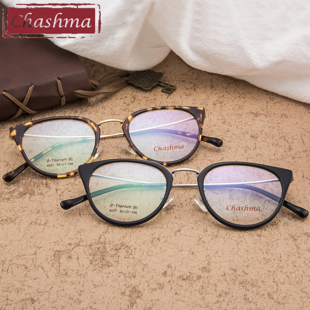 Брендовые высококачественные женские очки Chashma кошачий Глаз Модные маленькие с