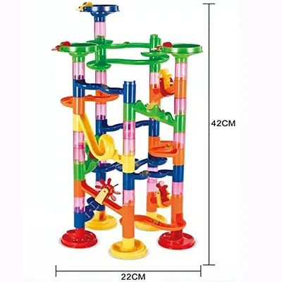 Цветные строительные блоки DIY Строительство мраморный трек Запуск шары лабиринты 3D мяч на направляющей блок детский подарок развивающие игрушки - Цвет: 4