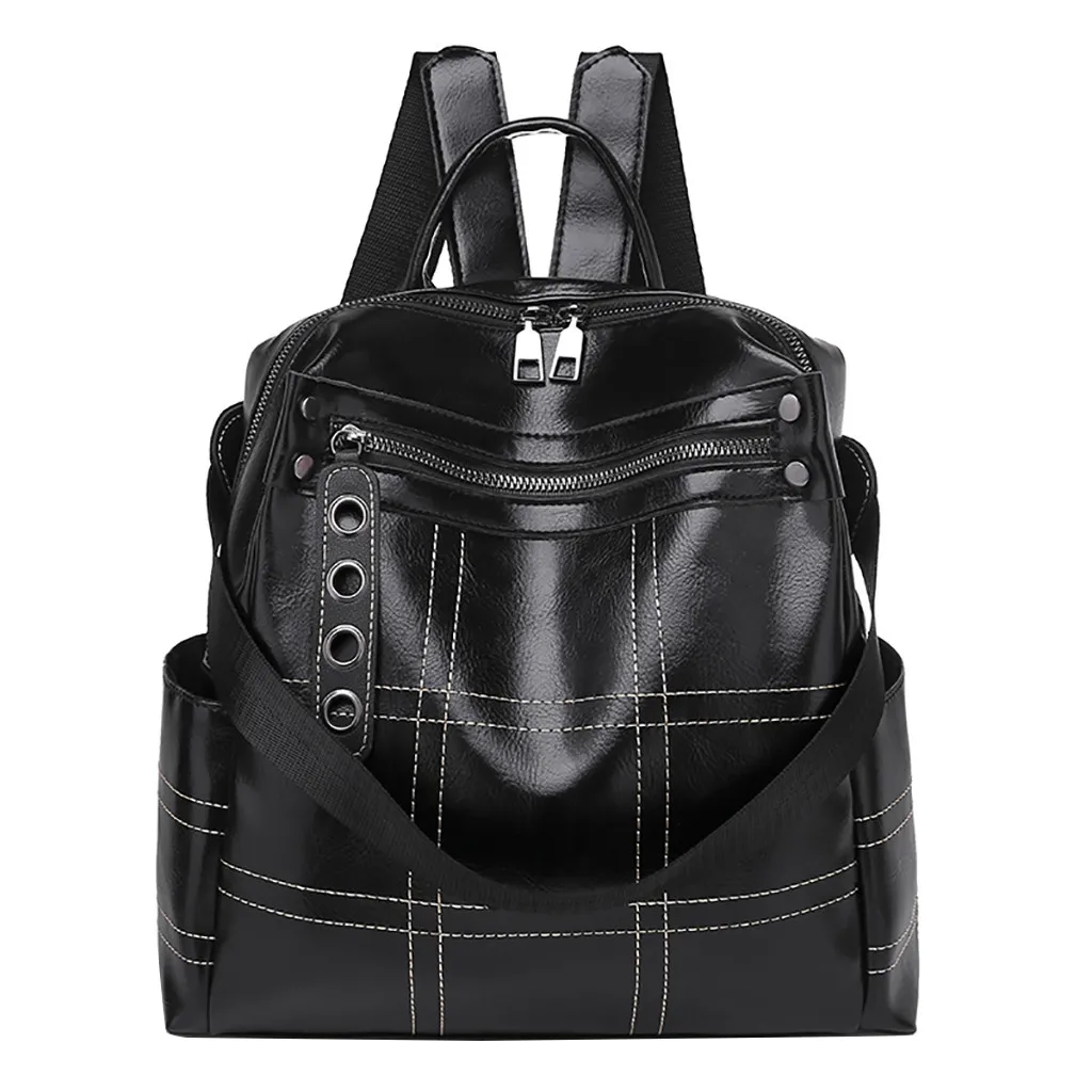 

Women Retro Simple Fashion Waterproof Student backpack Bag new elegant luxury Multi-Function Square backpack for travel Apr 1