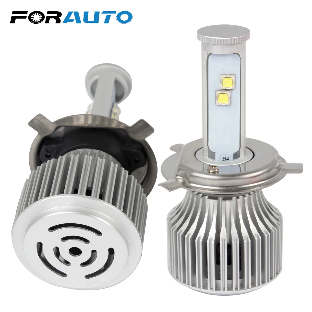 

FORAUTO Headlamp All-in-one Super Bright Car Styling 6000K High Low Beam H4 60W/Each Bulb Hi/Lo Headlight Version of X7 LED