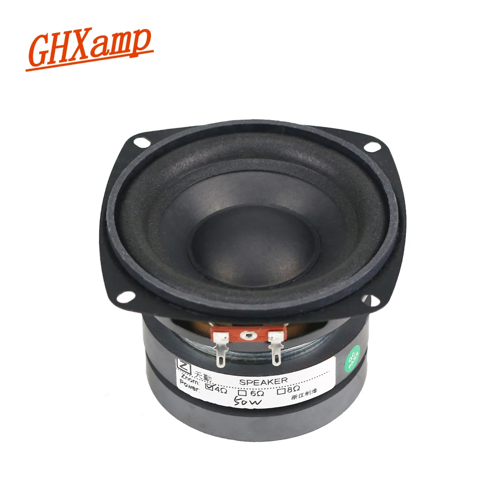 Ghxamp 4 дюйма 4OHM 50 Вт сабвуфер динамик Woofer длинный ход автомобиля аудио домашний