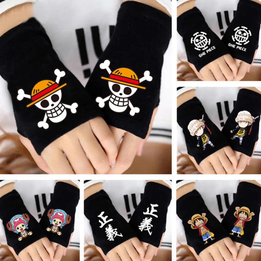

Free delivery Anime One Piece Cotton Knitting Wrist Gloves Cosplay Fashion Accessories Mitten