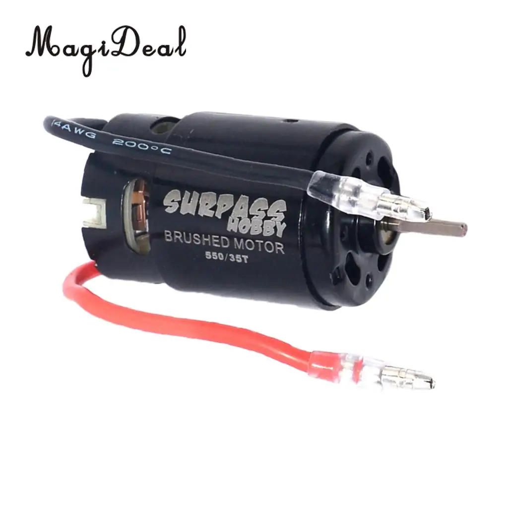 MagiDeal 550 Brushed Electric Motor with Fan for HSP HPI FS Kyosho Traxxas Yokomo WLtoys 1/10 RC Crawler Car