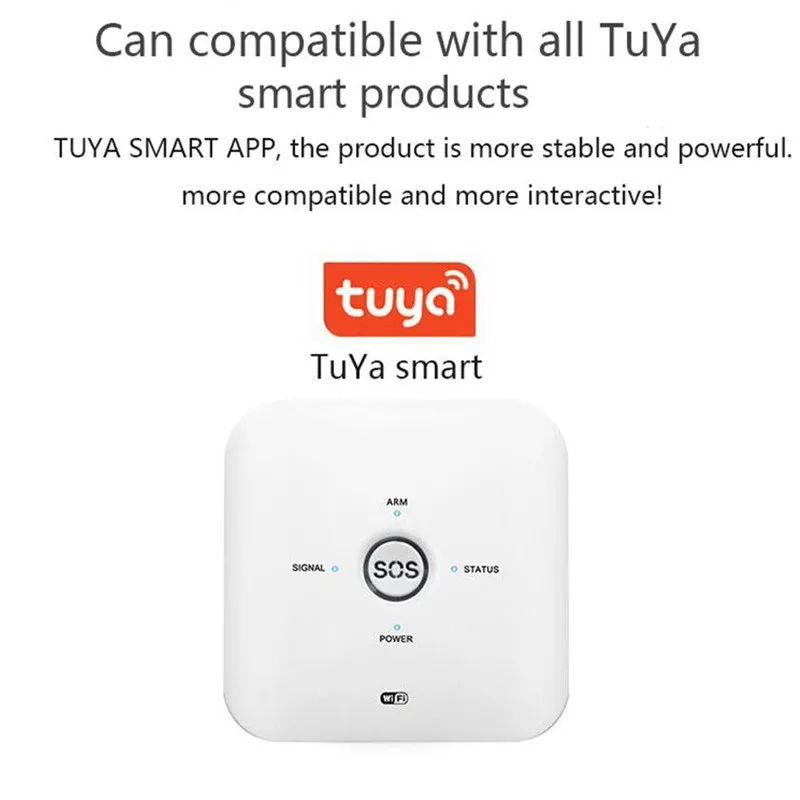 Tuya Smart Life WiFi GSM домашняя сигнализация работает с Alexa Google home IFTTT, Новое поступление, умная охранная сигнализация