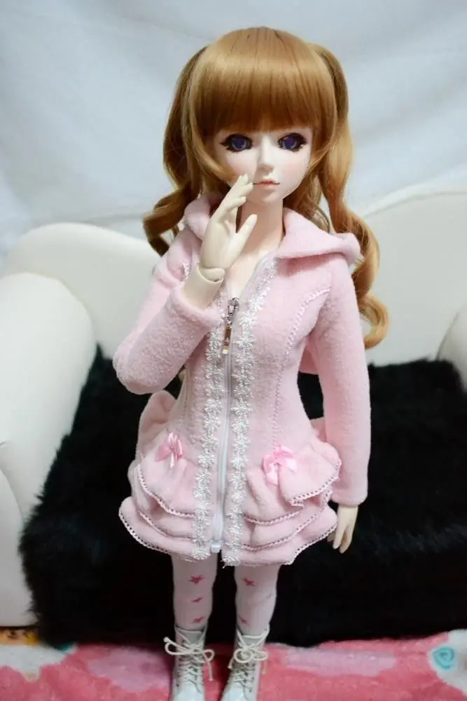 PF 600# Pink Hooded Jacket Clothing 1//4 MSD DOD BJD Dollfie Clothes