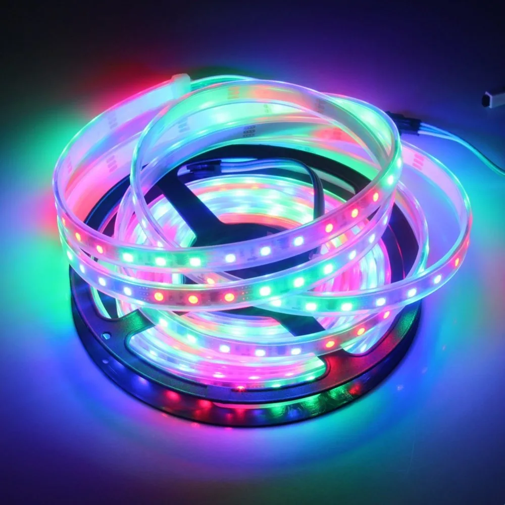 Цветная светодиодная лента ws2811ic 5050 RGB SMD 5 м 12 в пост. Тока индивидуальная