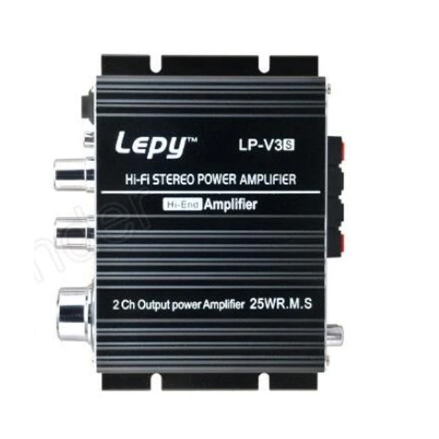 Special Price  12V mini L-epy HI-FI digital V3 USB FM digital stereo power amplifier car amplifier 2 ch out putpower LP V3S