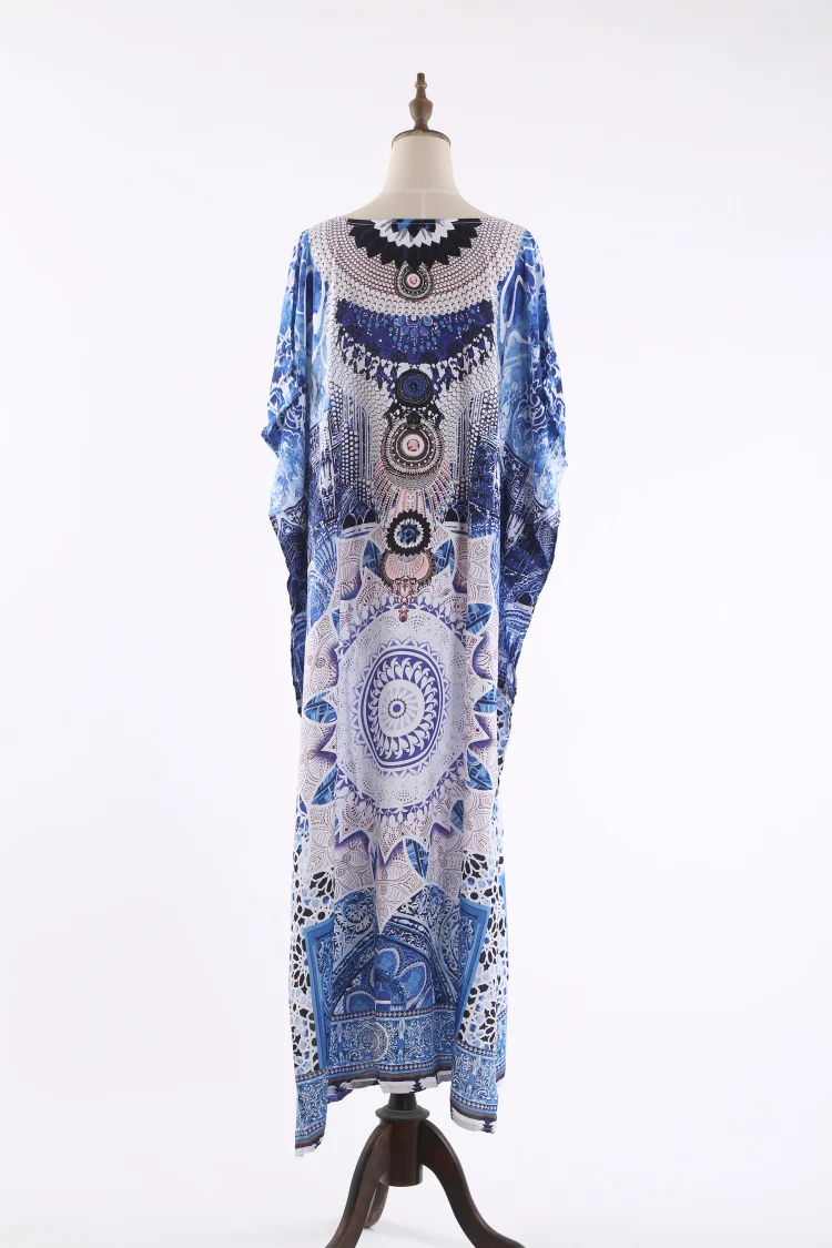 Women Kaftan Tunic Kimono Free Size Maxi Party Loungewear Holidays Dresses Women Kaftan Tunic Kimono Free Size Maxi Party Loungewear Holidays Dresses