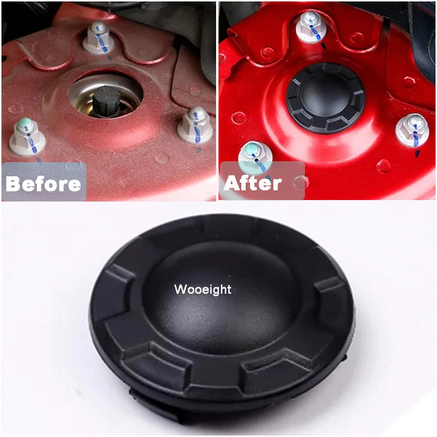 Wooeight 2Pcs ABS Shock Absorber Cover Dust Cap Decorative For Mazda 3 6 2016 2017 CX5 2016-2018 CX-5 CX-9 2017 (7)