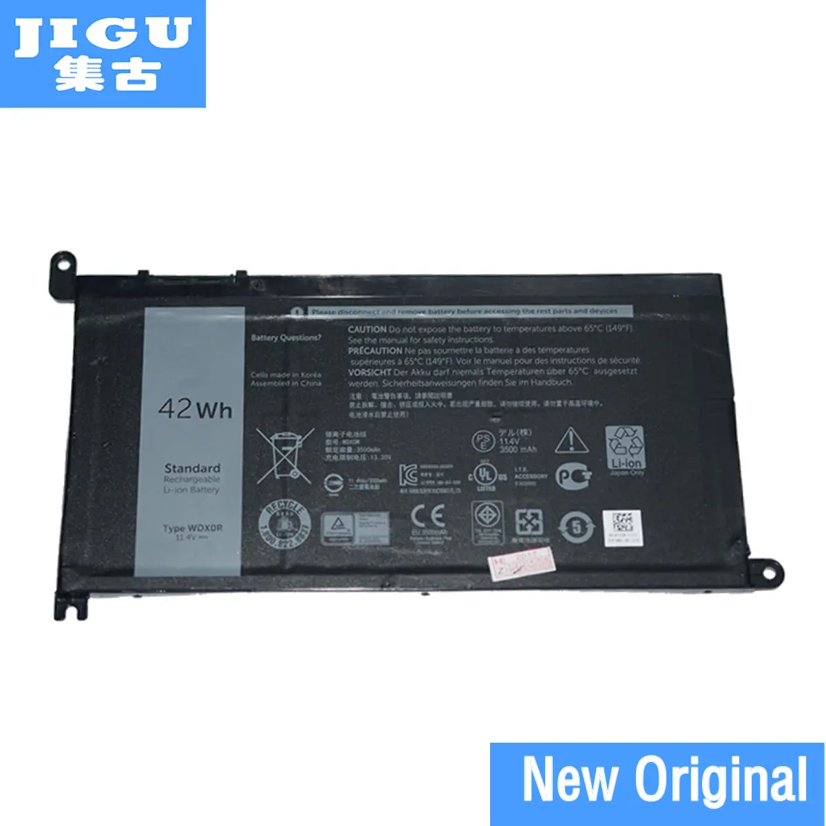 Дешево JIGU оригинальный ноутбук Батарея 3CRH3 WDX0R T2JX4 wdxor для DELL 15MF PRO 1508T для Inspiron 13 5000 5368 5378