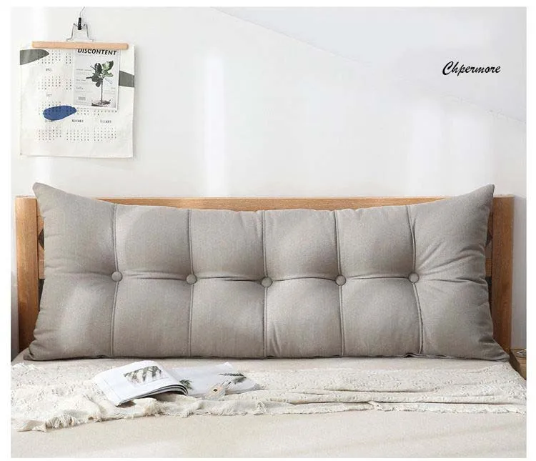 Chpermore многофункциональные однотонные двойные подушки Простая Кровать Подушка двойная кровать мягкий мешок Съемная кровать подушка для здорового сна