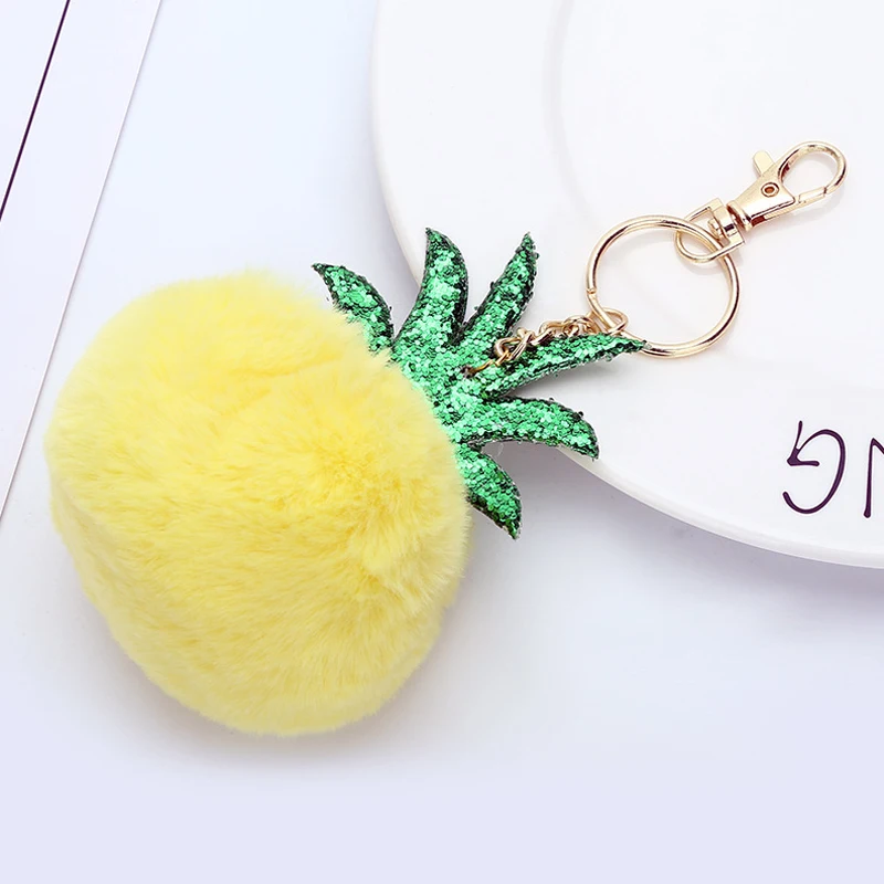 

Fashion Small Pineapple Cartoon Plush Pendant New Key Chain Toys Ladies